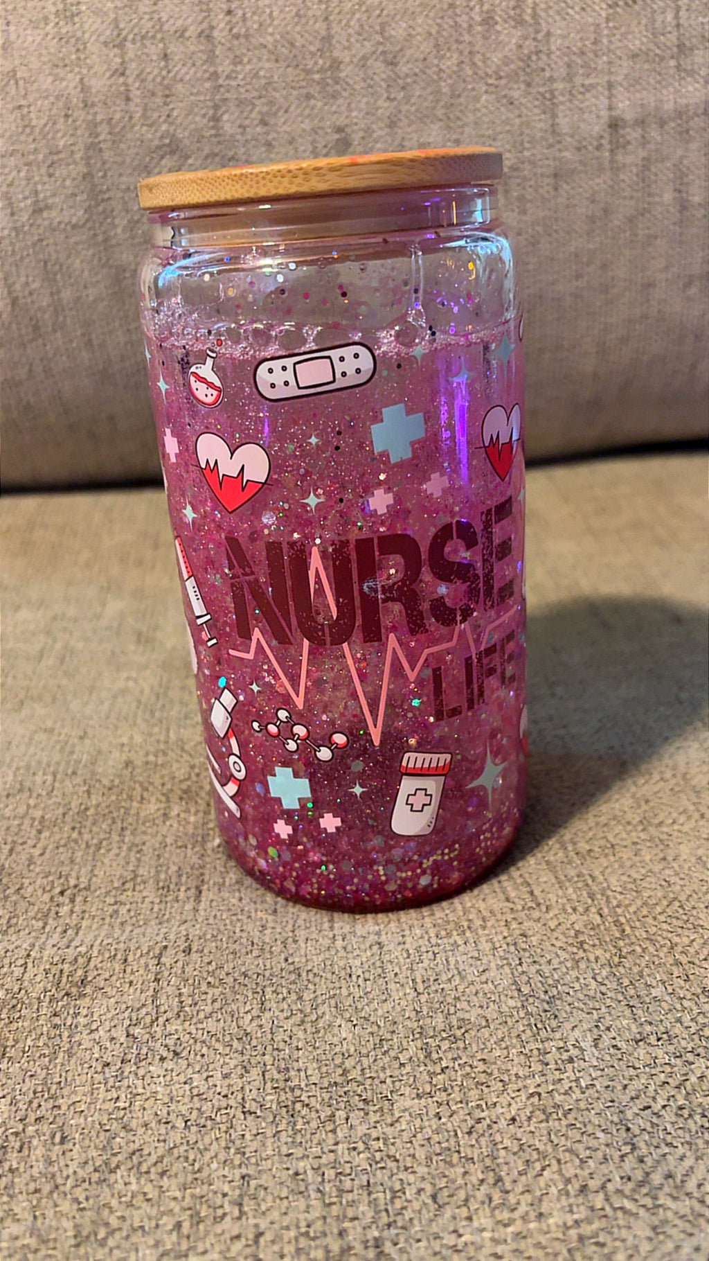 Nurse Snow Globle Tumbler