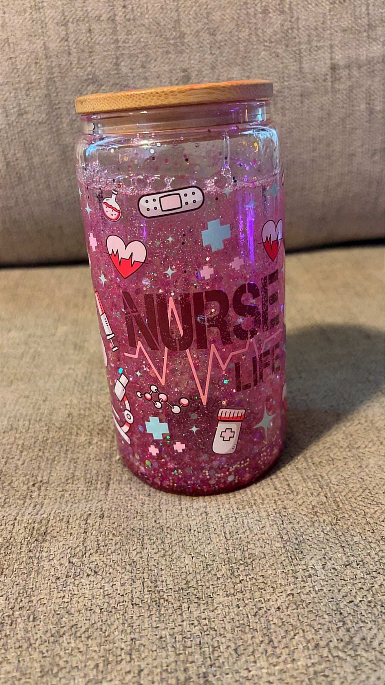 Nurse Snow Globle Tumbler