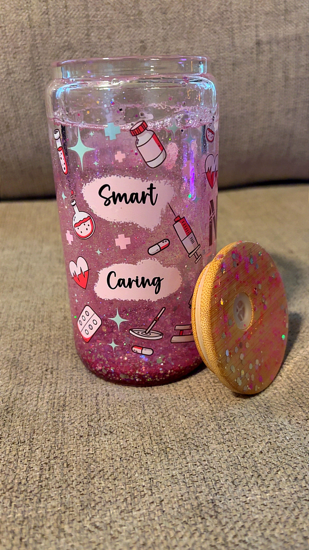 Nurse Snow Globle Tumbler